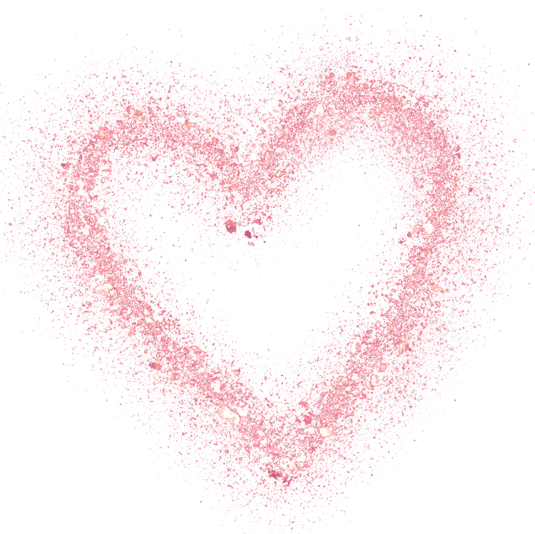 rose gold glitter heart
